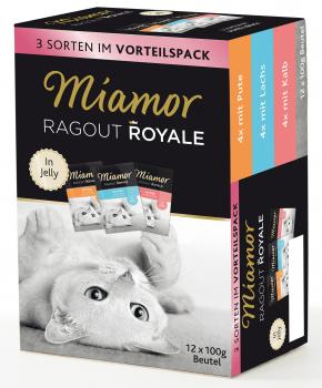 Miamor Ragout Royal Multi-Paket Jelly Pute/Lachs/Kalb 12x 100 g