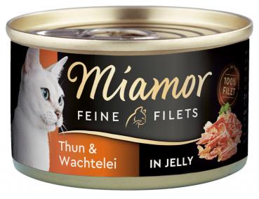 Miamor Feine Filets - Thunfisch & Wachtelei, Dose 100 g