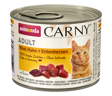 Animonda Carny Adult Rind, Huhn + Entenherz 400 g